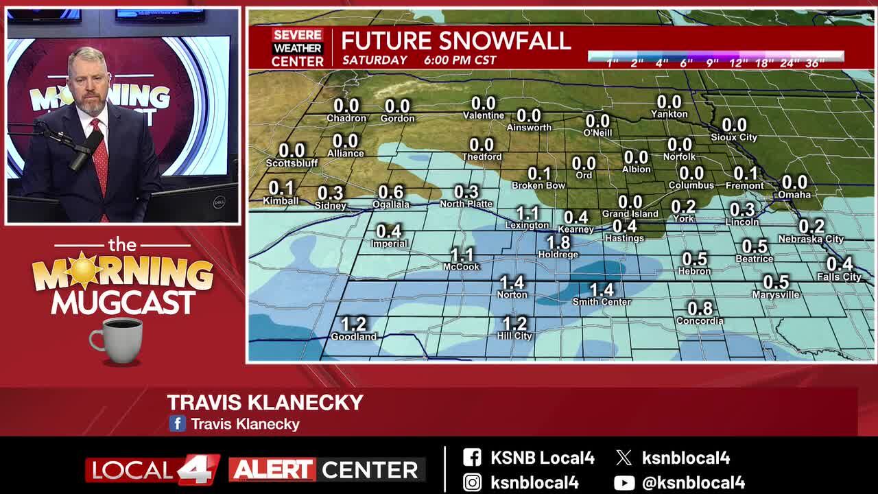 One round of snow has moved on, with another round on the way
