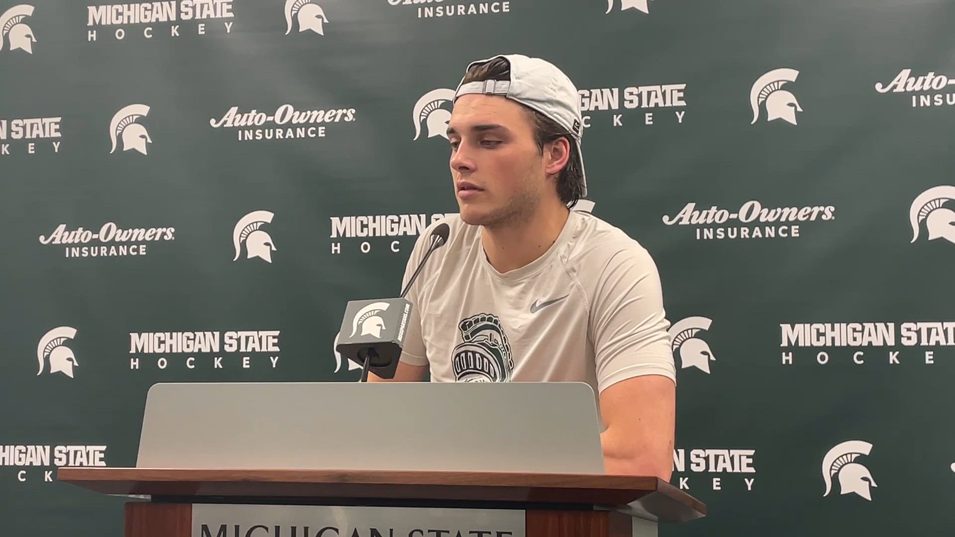 Michigan State's Gavin O'Connell speaks after win over Notre Dame