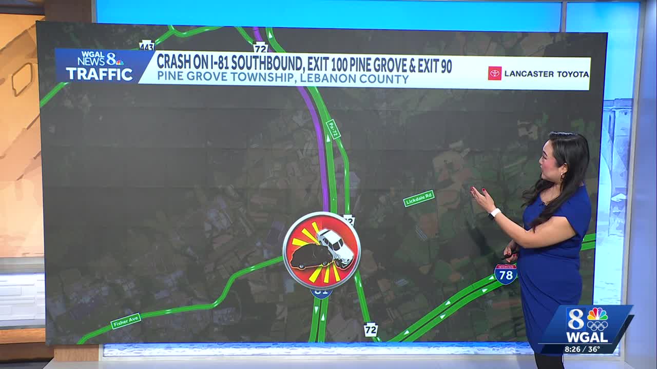 Crash shuts down stretch of I-81 in Lebanon County