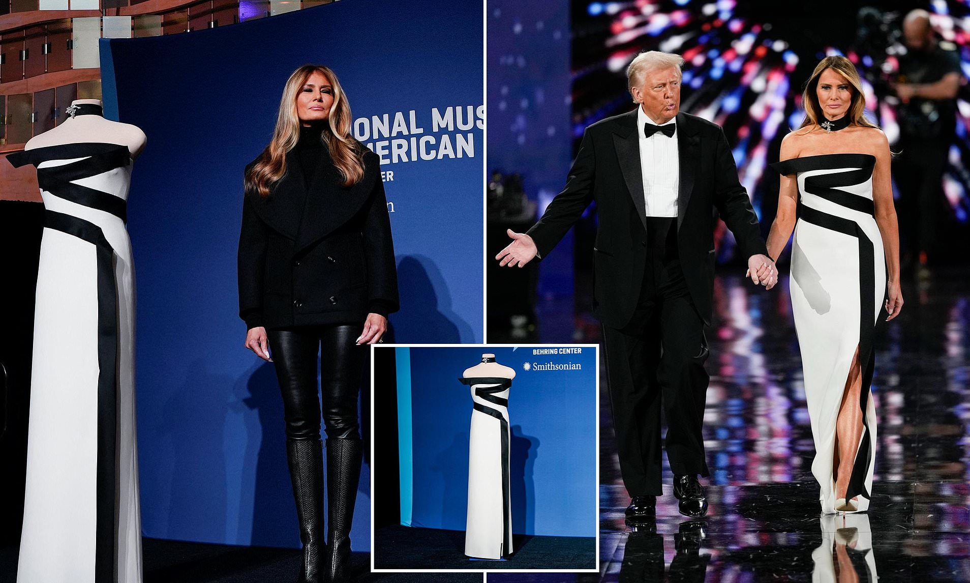 Melania reveals secret message sewn into her iconic black and white(00)
