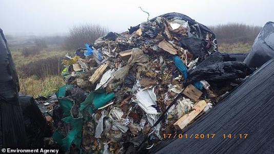 A nationwide investigation by the Environment Agency uncovered a network of 16 illegal dumping sites stretching from the south east to the north west (Pictured: Middleton Nature Reserve, Lancashire)