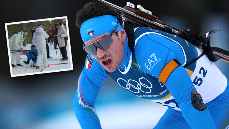 Tommaso Giacomel musste im Biathlon-Massenstart aufgeben.