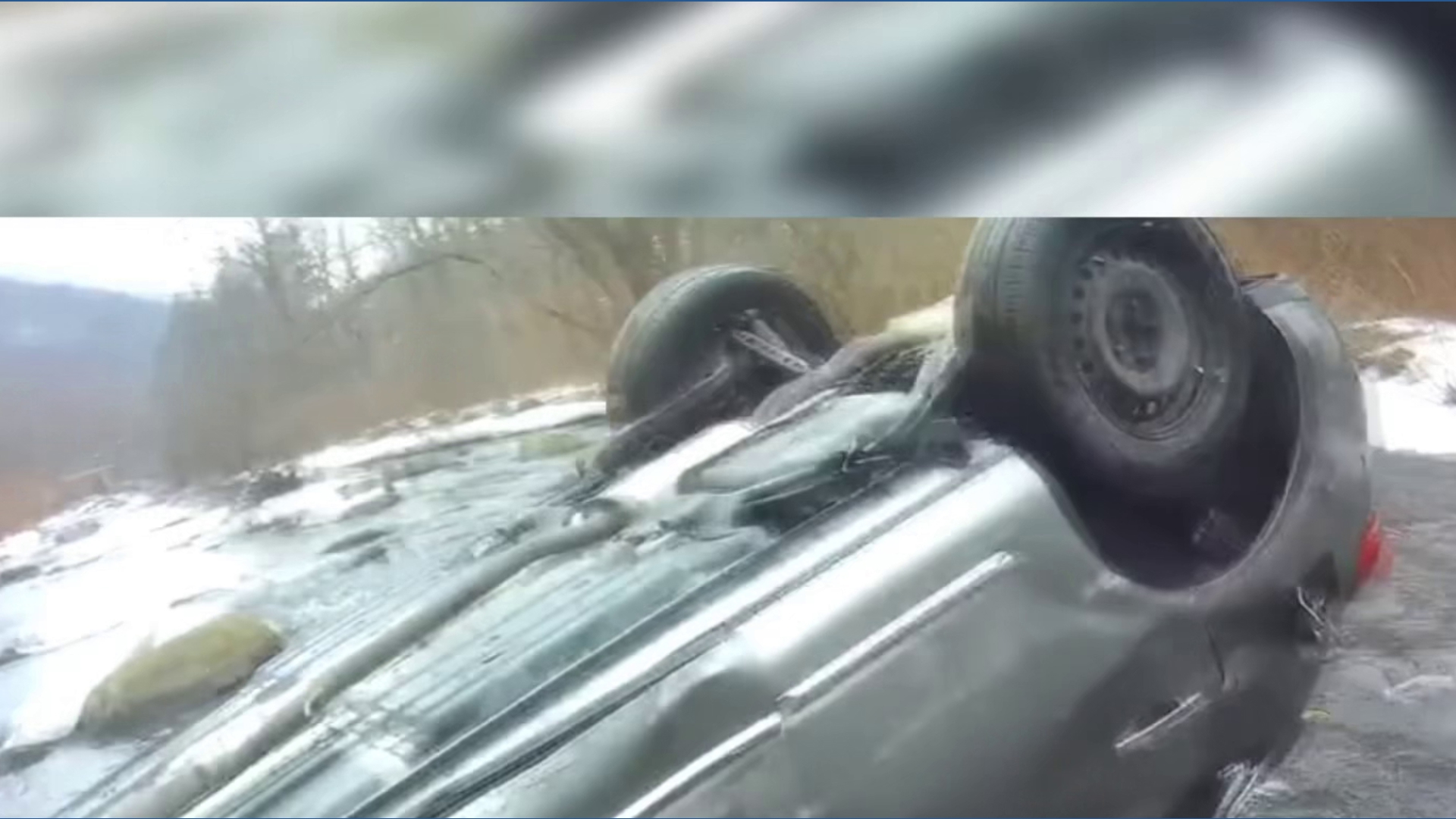 Heroic rescue: Officer rescues woman trapped in car after crash into river