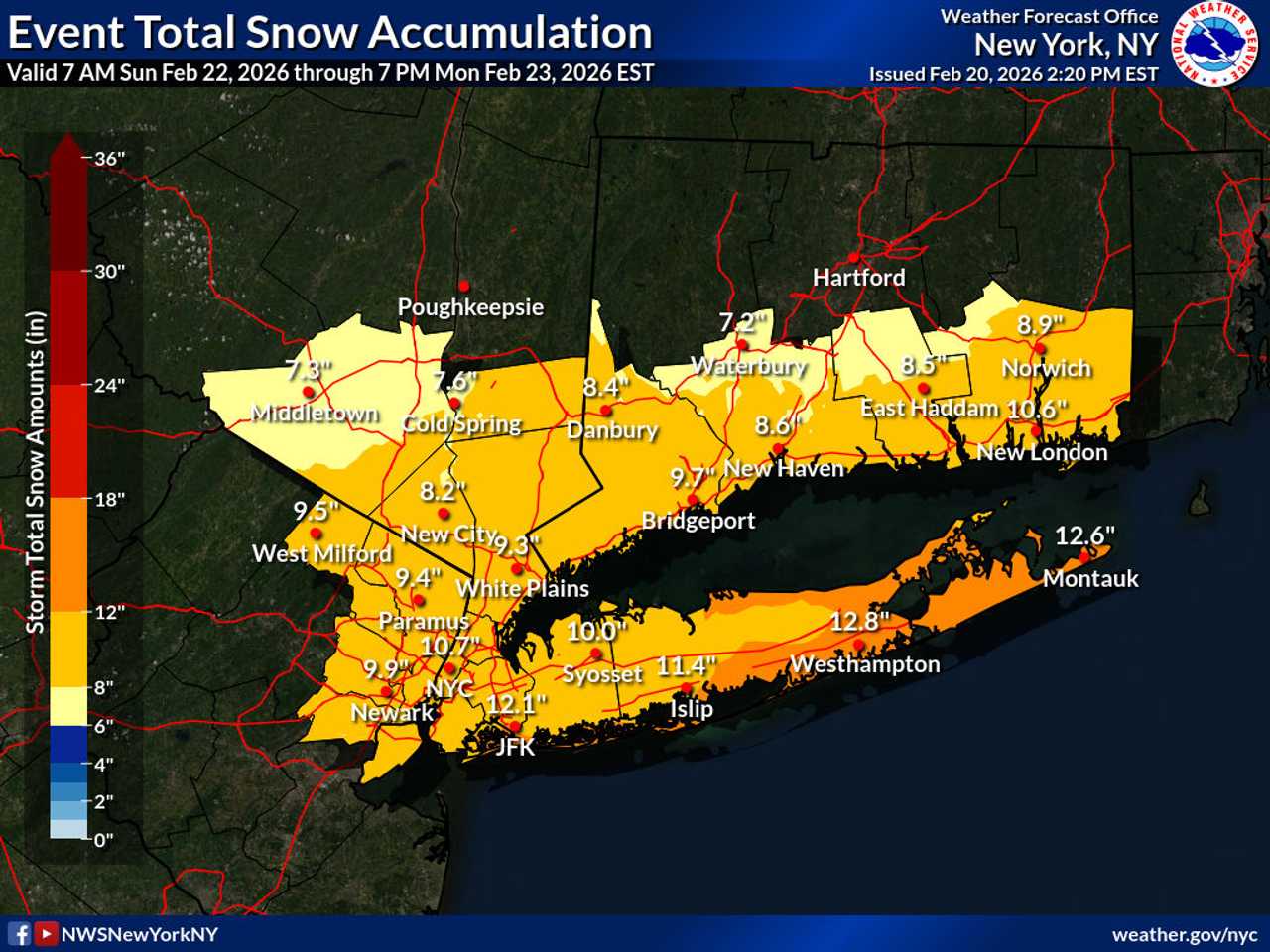 Winter storm watch issued for Hudson Valley, LI: Up to 13 inches of ...