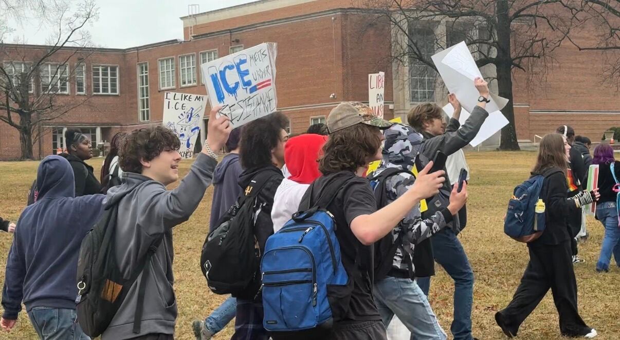 Students walk out of Lynchburg high schools to protest ICE enforcement