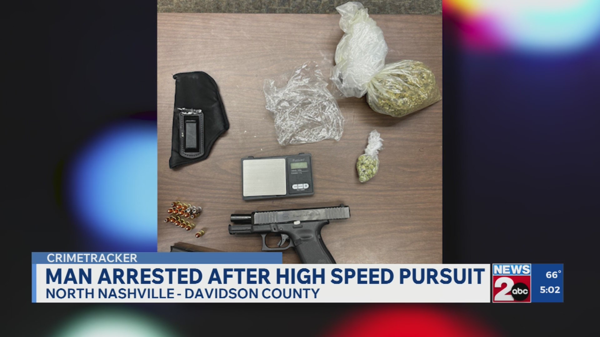 Man arrested after high-speed pursuit in North Nashville