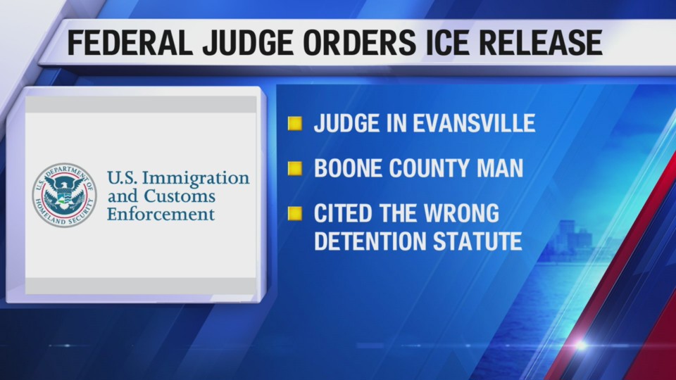 Evansville judge orders ICE to grant bond hearing or release detained man
