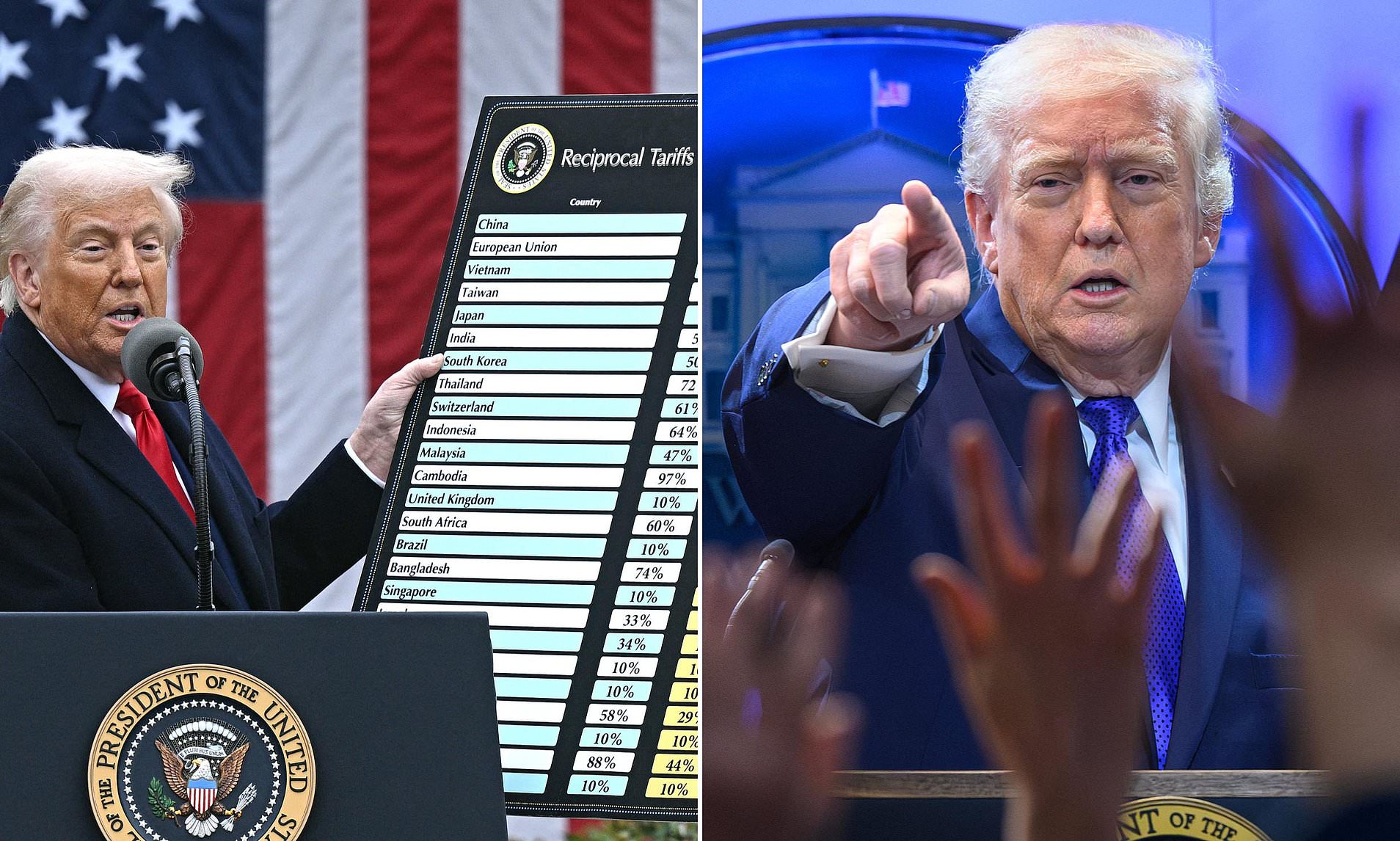 'They won't be dancing for long': Trump slaps 10 per cent global tariff ...