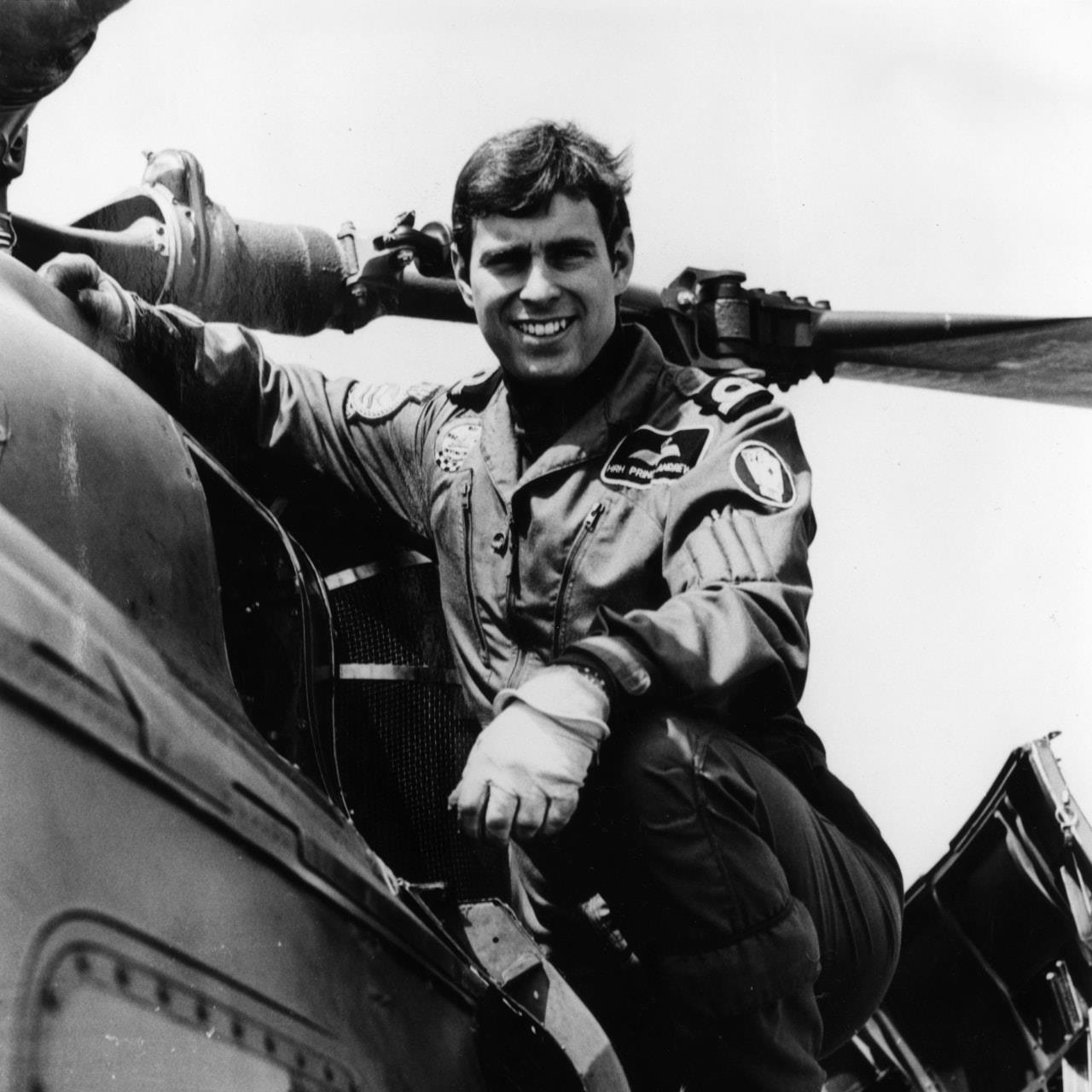 Prince Andrew piloted a Royal Air Force helicopter.