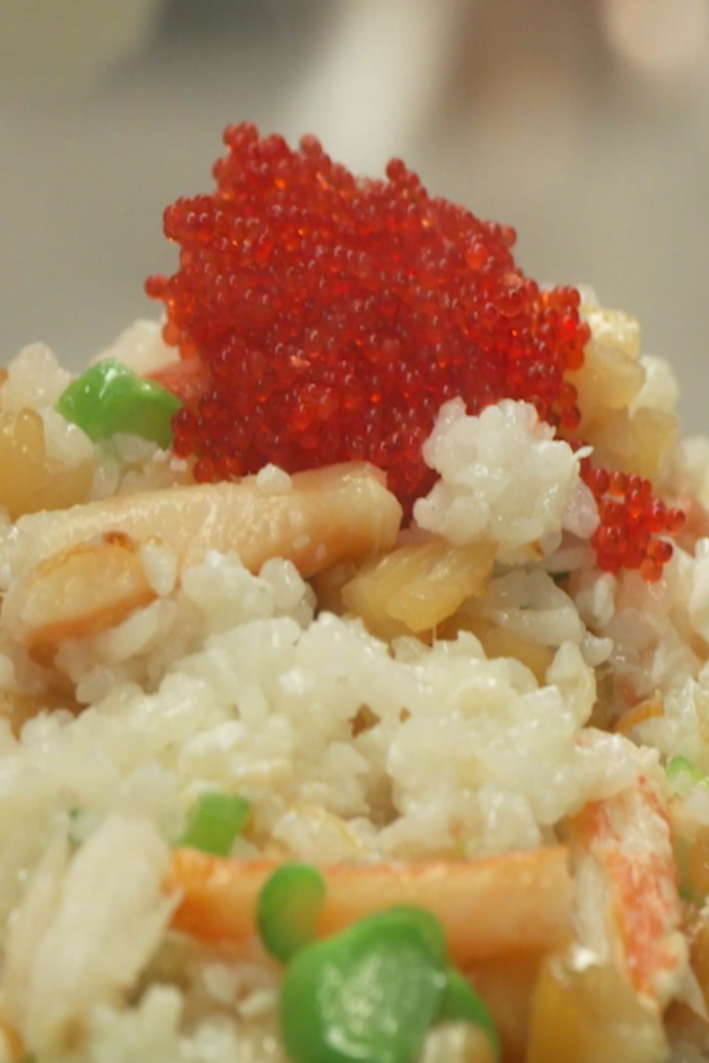 Billionaire fried rice with dried scallops