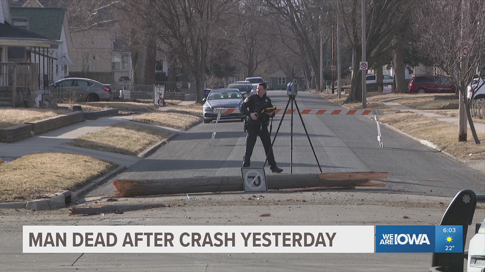 Police identify driver killed after hitting utility pole in Des Moines