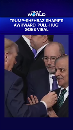 Trump-Shehbaz Sharif's awkward 'pull-hug' goes viral