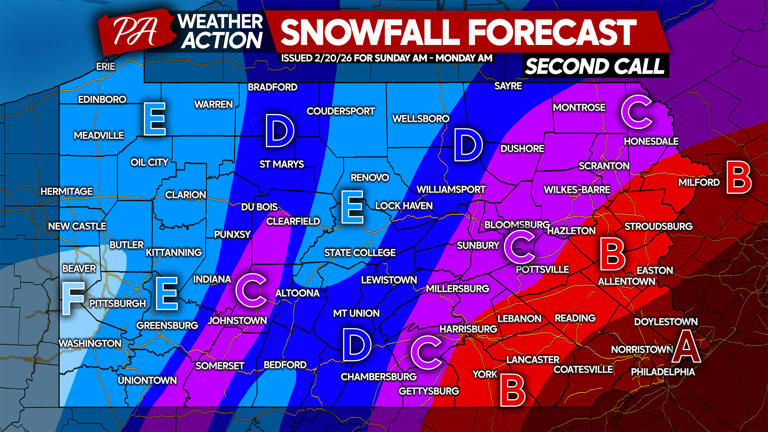 Major to historic snowstorm now likely Sunday-Monday; second call ...