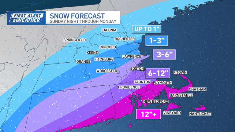 New snowfall map: Weekend nor'easter could bring a foot or more to ...