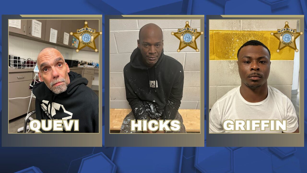 Muscogee County Sheriff’s Office arrests 3 on multiple charges