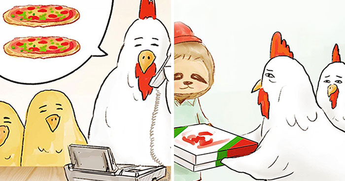 28 problems of a sloth hilariously illustrated by Japanese artist Keigo