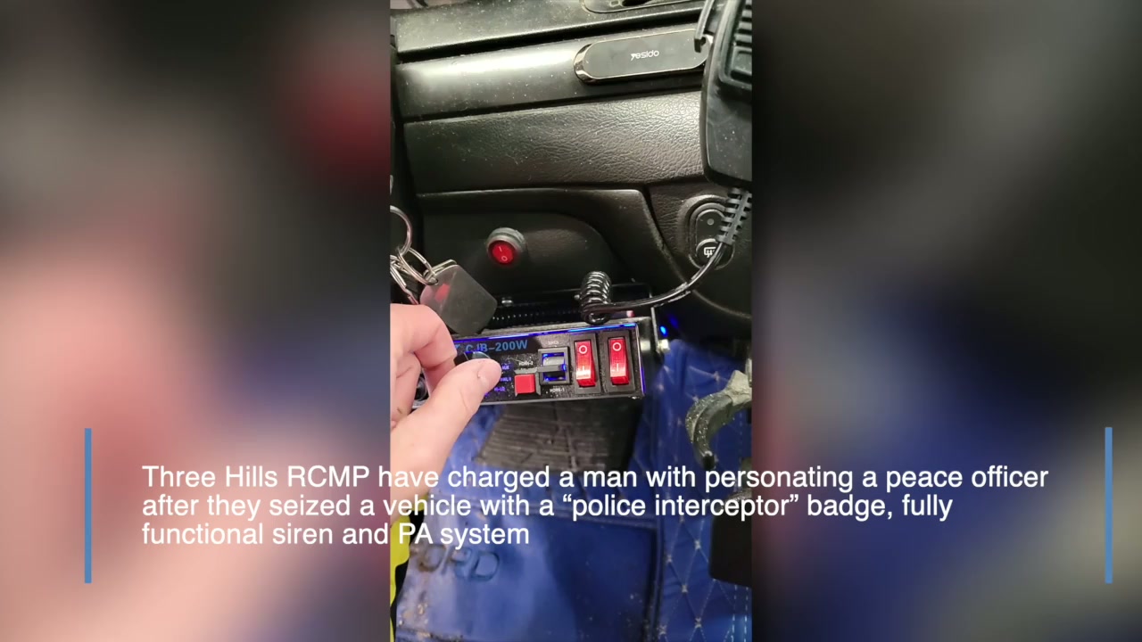 Man charged for impersonating a peace officer