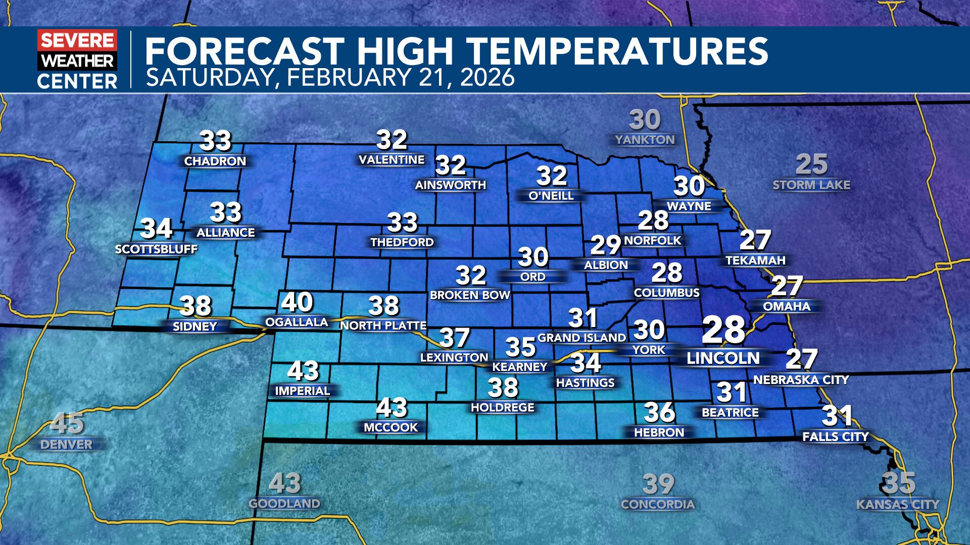 Winter weekend ahead with below average temperatures