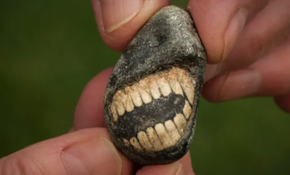 A smiling stone found at a sacred shrine turns out to be 350 million ...