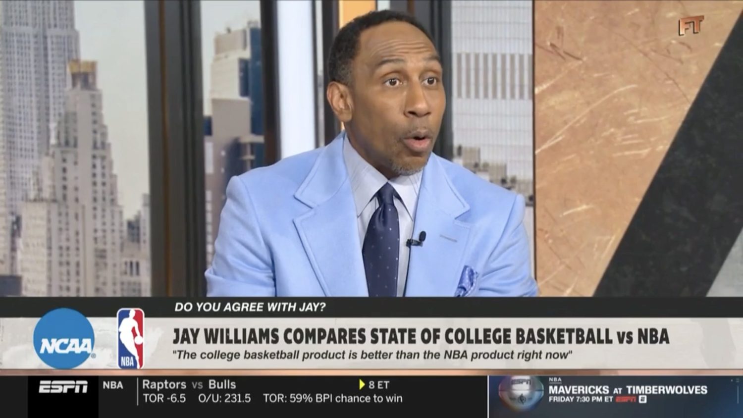 Stephen A Smith: College basketball 'more compelling' than NBA