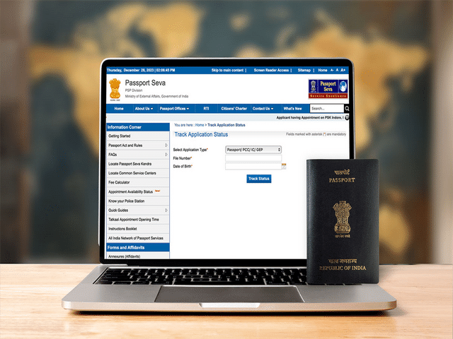 Image showcasing How to check passport application status online in India