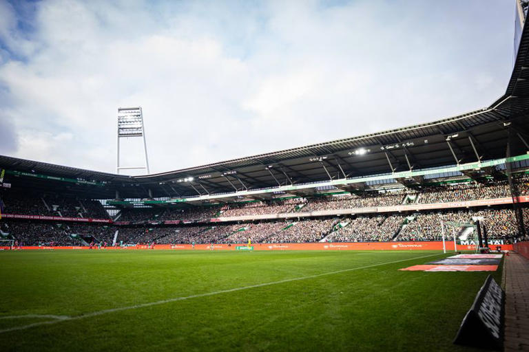An interior view of Werder Bremen's Weserstadion