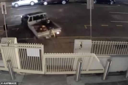 A man has been charged after a car was used to ram the gates of a large city synagogue