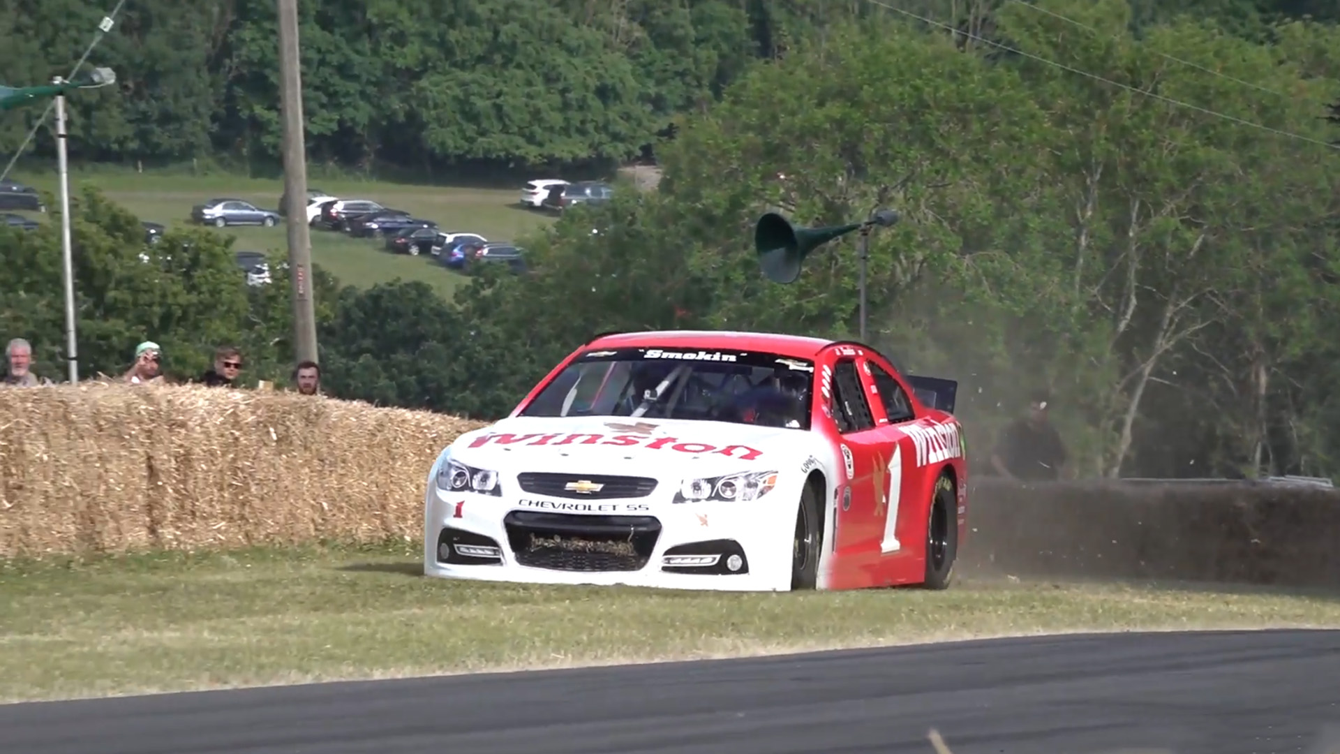 NASCAR cars full throttle run and bad accident on track<br><br>