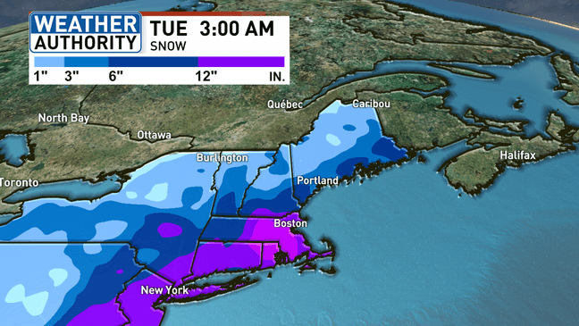 Snow ends early / More snow and wind Monday