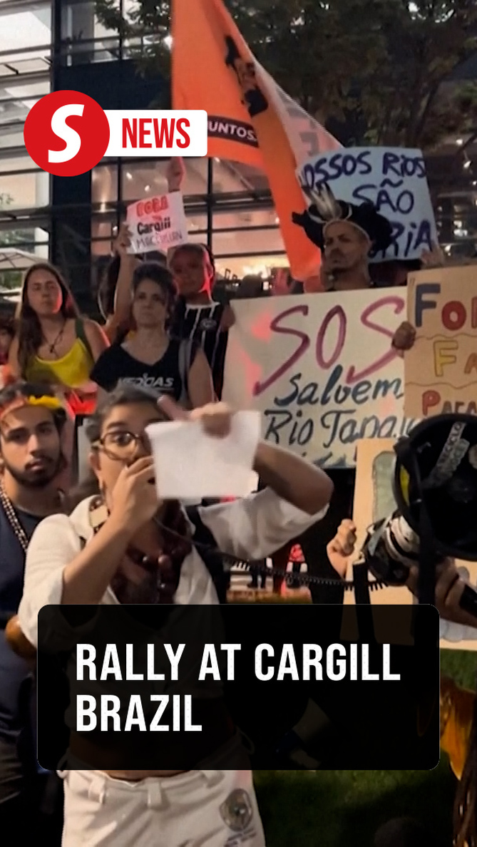 Indigenous groups, activists rally at Cargill's Brazil HQ over river ...
