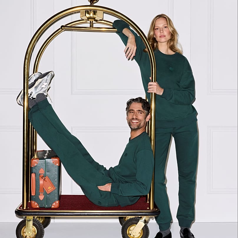 What to wear on your next flight? Luxury hotel branded merch, of course
