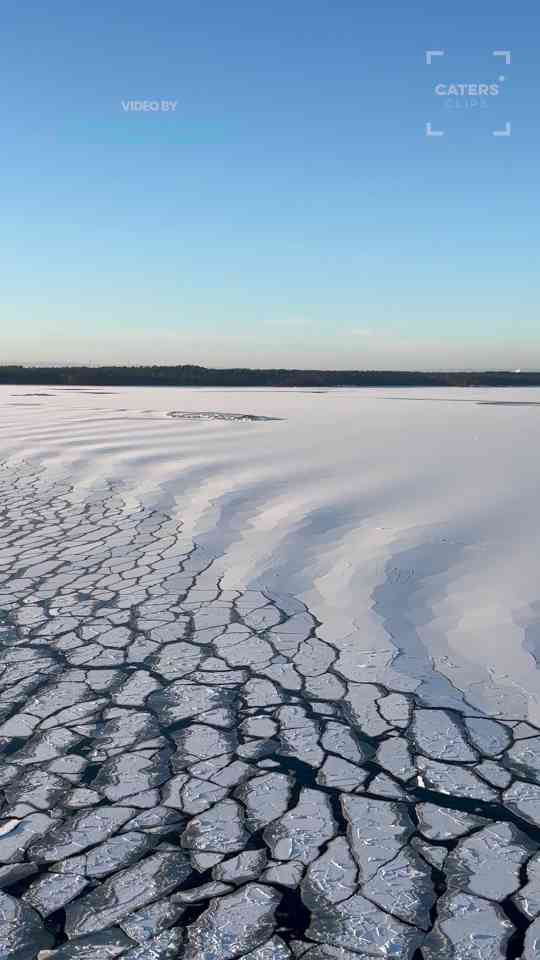 Cruise ship breaking ice creates mesmerizing scene in Finland