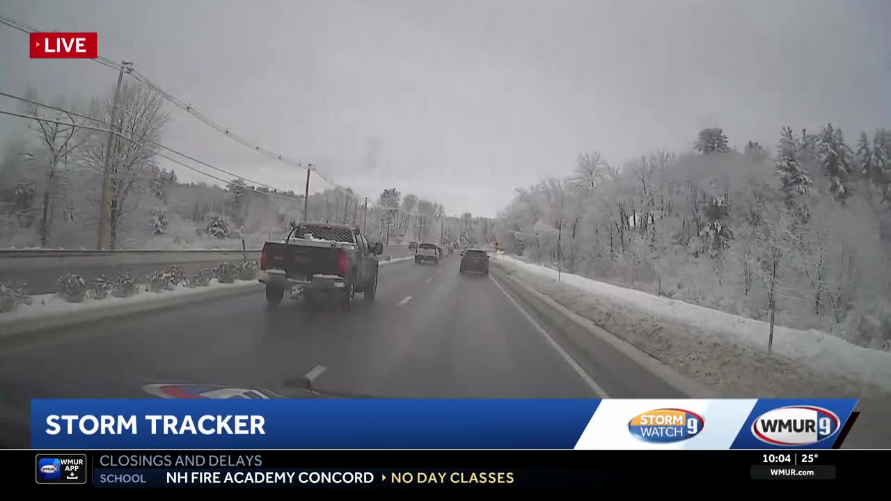 After snowfall, roads wet, potentially slick in parts of New Hampshire