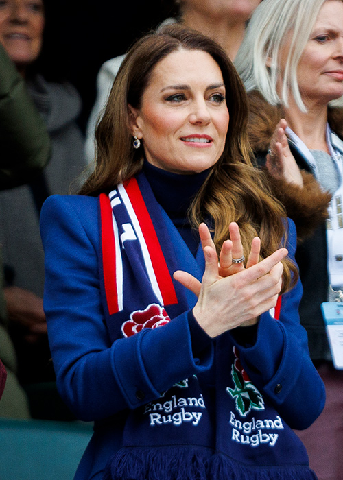 Kate Middleton goes uber-glam for Six Nations match
