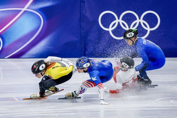 Olympic star who was slashed above eye by American skater's blade gives ...