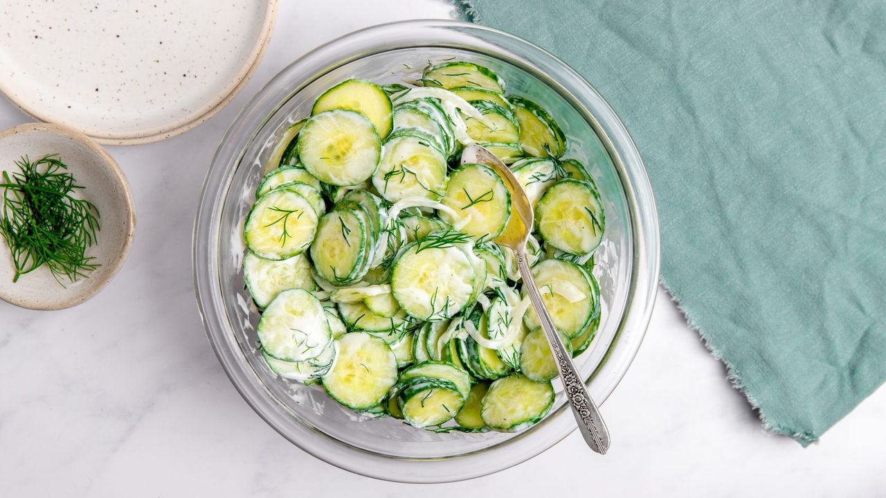 Creamy Cucumber Salad With Dill