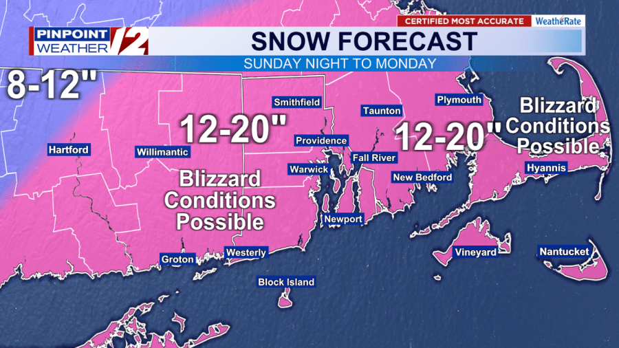 Blizzard warning issued for Sunday night into Monday