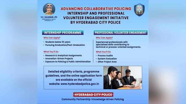 Hyderabad police launches internship, volunteer programmes