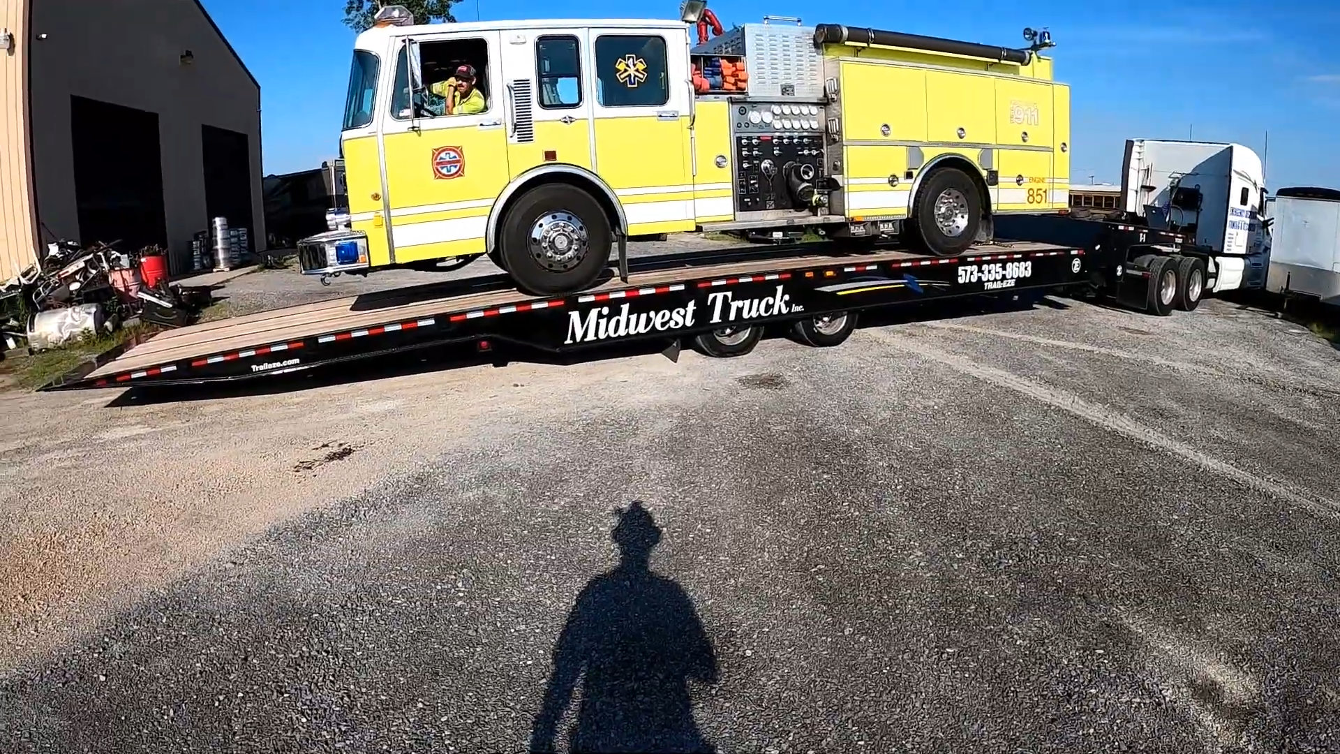 Floating a fire truck