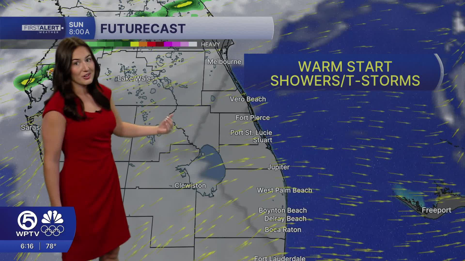 WPTV First Alert weather forecast for evening of February 21st, 2026