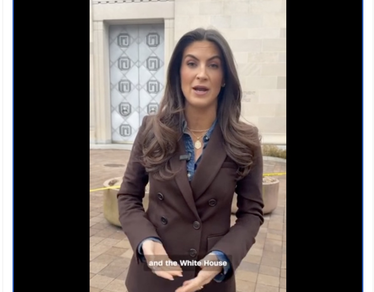 Trump oddly posts video of CNN rival Kaitlan Collins claiming his giant ...