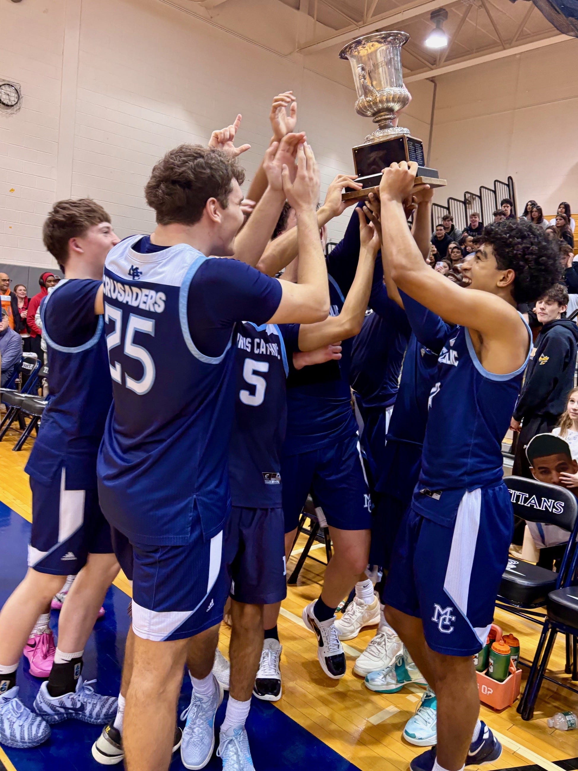 Morris Catholic outlasts Chatham for back-to-back MCT boys hoops title