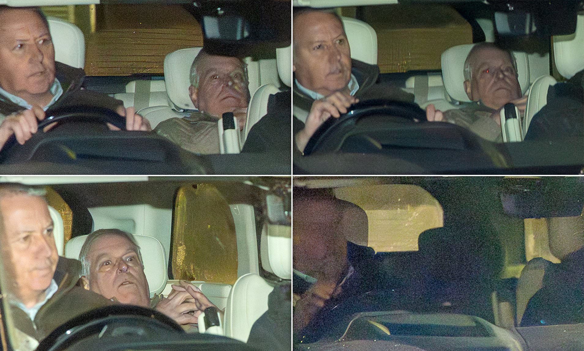 Cringeworthy new photos show Andrew trying to hide from photographer as ...