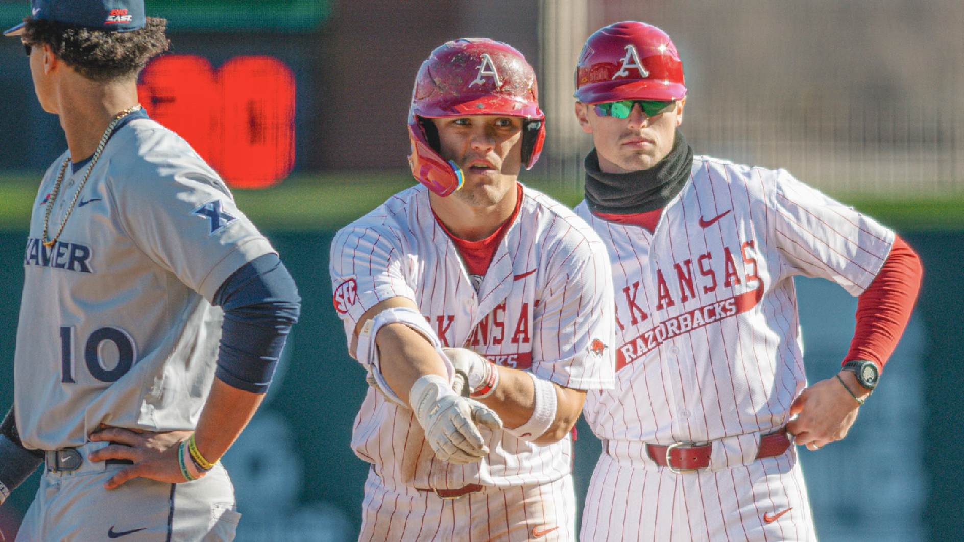 Razorbacks Camden Kozeal, Hunter Dietz after win over Xavier