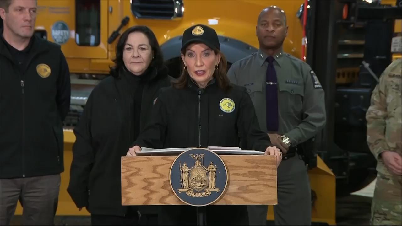 New York governor declares a state of emergency as blizzard warnings issued
