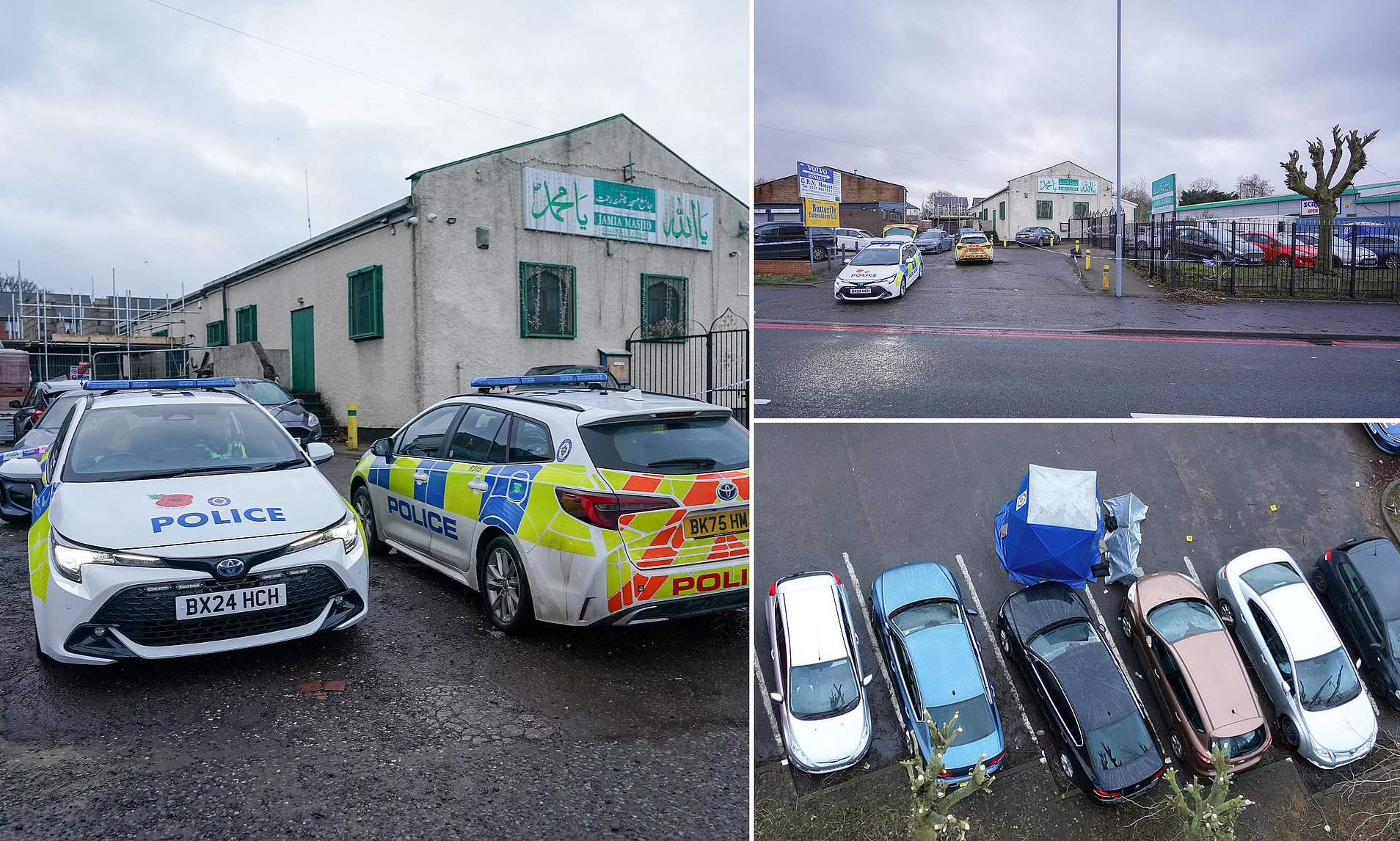 Teenager is stabbed to death outside mosque and two others wounded in ...