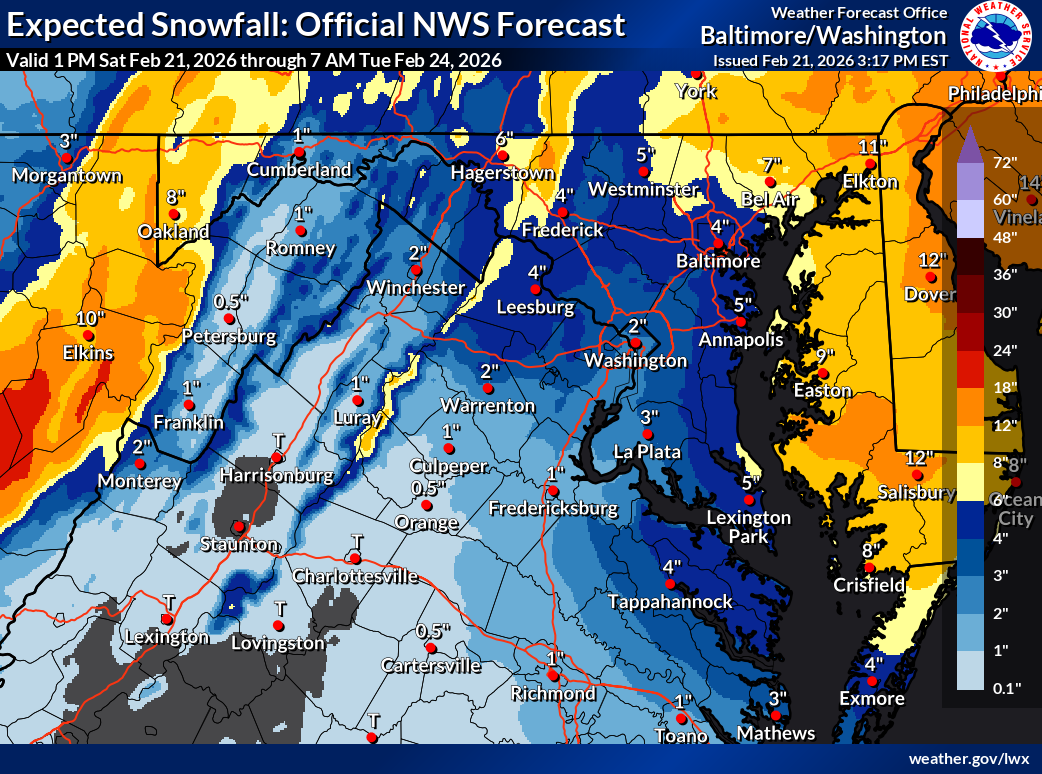 Updated: Winter storm warning issued for Loudoun; winter weather ...