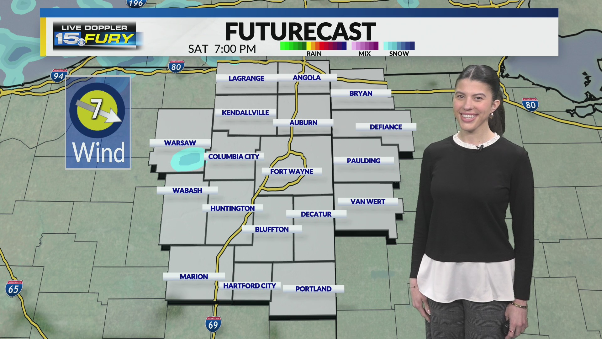 Snow showers move in later this evening