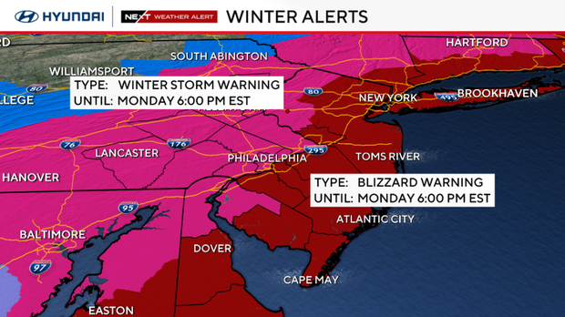 Blizzard warning for Jersey Shore as coastal snow storm develops in ...