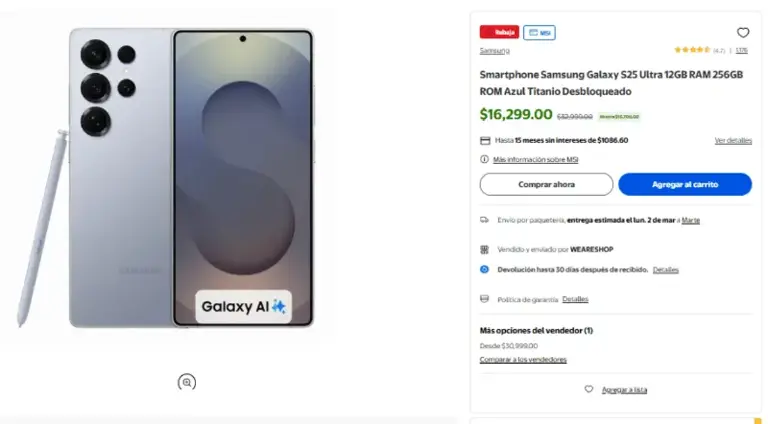 Liquidación de fin de semana | Samsung Galaxy S25 Ultra con 50% de ...
